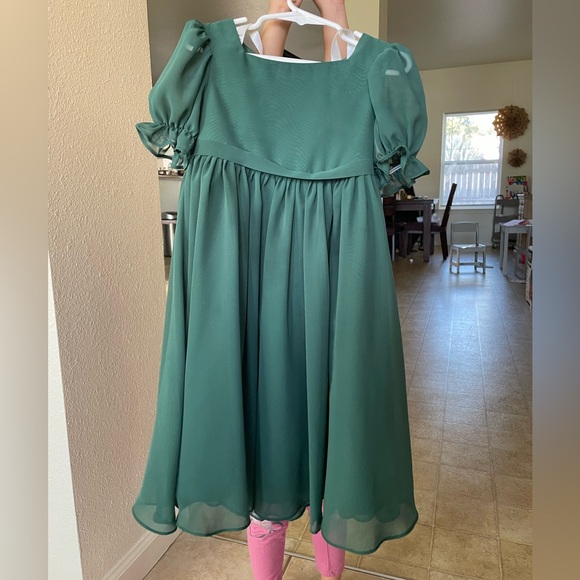 Azazie dress size 3 toddler flower girl dark green Azazie dress size 3 toddler flower girl dark green